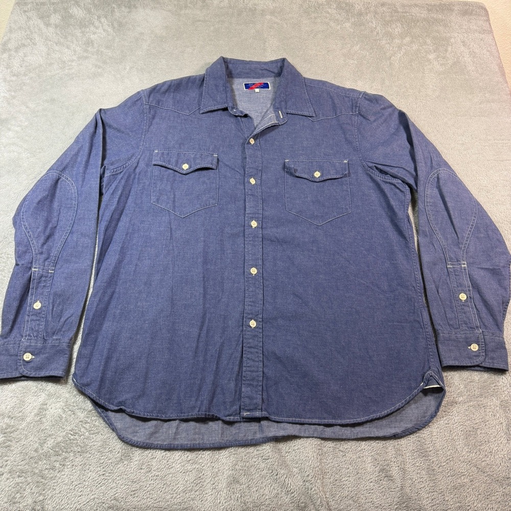 Best Made Co. Shirt Men XXL Blue Chambray 100% Cotton Work Long Sleeve